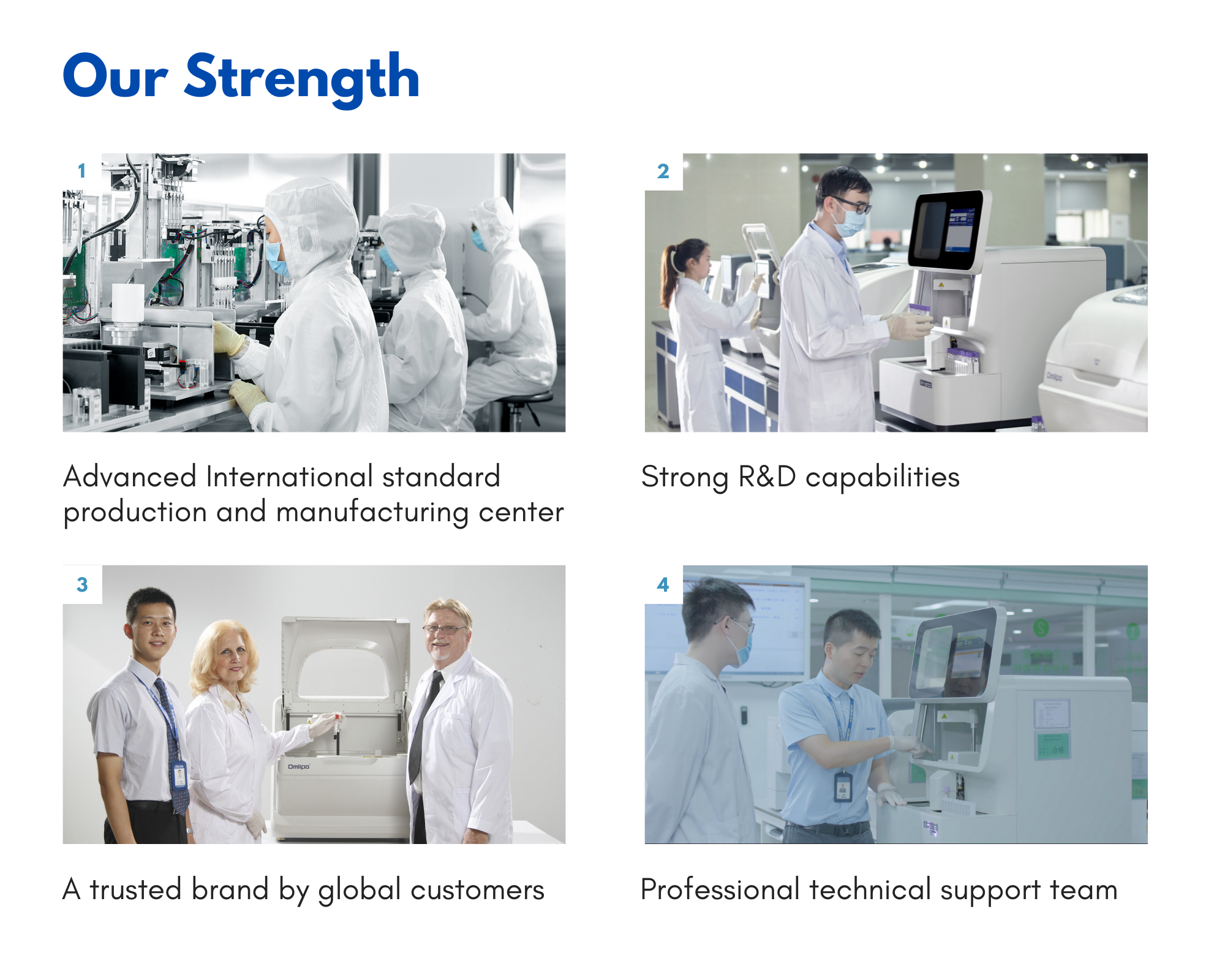 Blau-wei&szlig;es k&uuml;nstlerisches Vier-Panel-Storyboard